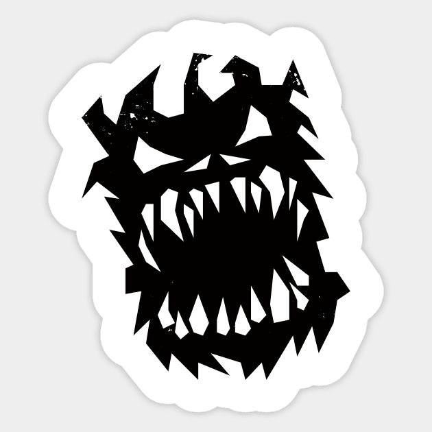 Screaming Monster Sticker by PsychicCat